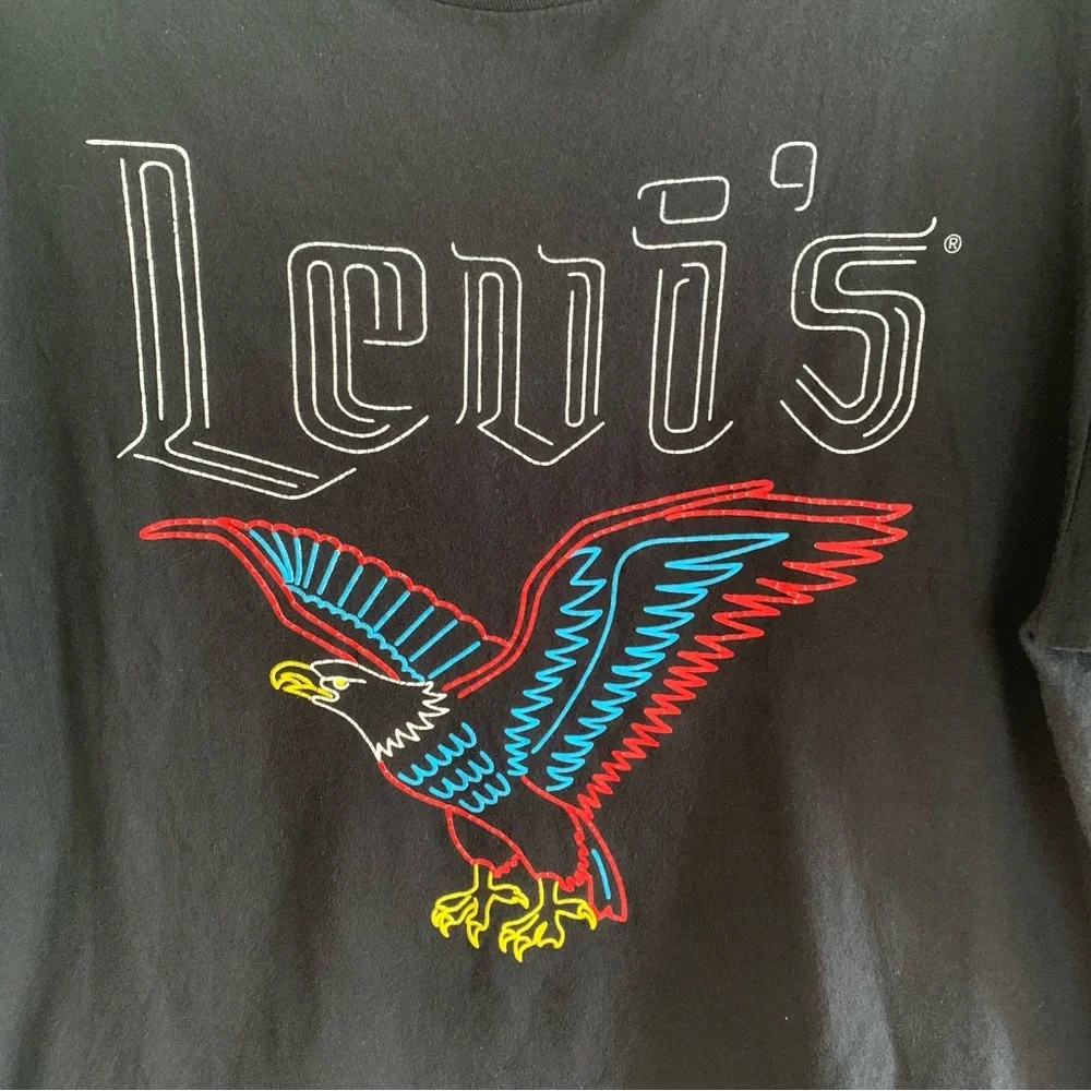 Levi's Black Neon Eagle Graphic Tee Large